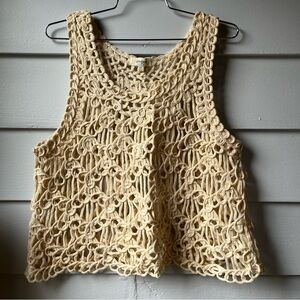 Umgee Crochet Cream Tank Top